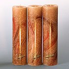 Candela Lotus-Kerze Aquarell Erd Töne 28 cm