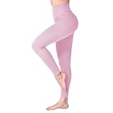 SINOPHANT Leggings Damen High Waist - Blickdicht Leggins mit Bauchkontrolle für Sport Yoga Gym(1 Rosa,S-M)