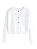 NEXT Mädchen Strickjacke mit Knöpfen Weiß 98-