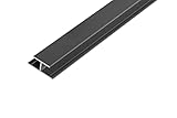 S-Polytec Aluminium H- Profil, Alu Verbindungsprofil, Aluprofil H für Doppelstegplatten, HPL- Platten 8mm, ANTHRAZIT, verschiedene Längen Größen (8mm Anthrazit, H- Profil (1 Meter), 1)