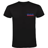 Genérico DAF T-Shirt, schwarz: Herren-Logo, 100 % Baumwolle, verschiedene Größen, Schwarz , XXL