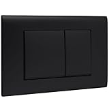 WC Drückerplatte Betätigungsplatte Spülkasten Ersatzteile,Kompatibel Mit Geberit Sigma01 20,30 UP300 & 320,Doppelspülung,115770115，Abmessungen 245×164 mm Matt（Schwarz）