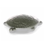 Seaside No.64 - lustige Schwimmfiguren aus Porzellan - ausgefallene Teichdekoration für den Heimathafen - wasserfest - schöne Accessoires für Garten/Balkon/Terrasse - Geschenkidee (Schildkröte, grau)