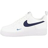 Nike Herren Air Force 1 '07 Sneaker, White Deep Royal Blue Lt Photo Blue, 45 EU