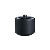 Ritzenhoff & Breker Zuckerdose Jasper, Schwarz, ø 8,5 cm, Dose für Kaffee & Kuchen aus Steinzeug, Gewürzbehälter mit Deckel, Mattglasur & Soft-Touch-Haptik