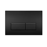 Mendorio WC Drückerplatte, kompatibel mit Geberit Sigma, UP300 & UP320 Serien Betätigungsplatten, Doppelspülung, Plattengröße 245 × 164 mm, ausgestattet mit Spülhebel-Set und Einbaurahmen.(Schwarz）