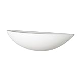 Lindby Gips Wandlampe weiß, bemalbar DIY indirektes Licht Uplight Wandleuchte 1 flammig für Wohnzimmer Esszimmer Küche Flur Gipsleuchte Wand innen IP20
