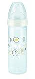 NUK New Classic Babyflasche, 250 ml, Silikon, 6-18 Monate, Blau