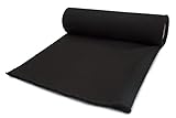 Stoffe Panama, Mara Allround Stoff, Blickdicht, Tischdecken Dekostoff, 50 x 150 cm (Schwarz)