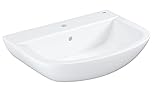 Grohe Bau Keramik | Bad Keramik - Waschtisch | 65cm mit Überlauf | 39420000, Weiß Alpin