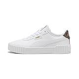 PUMA Damen Carina 3.0 Animal Flair Sneaker, Weißes Gold, 41 EU