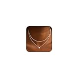 SLOONG Kette Silber 925 Damen Silberkette Wasserfest Layering Choker Kette Verstellbares Ketten mit CZ Anhänger Halskette Damen Silber 925 Schmuck für Frauen Mädchen