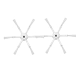 6-armige Seitenbürste, Kompatibel Mit XiaoMi, Kompatibel Mit Roborock S50, S55, S6, S6Pure, S5Max, S6MaxV, S7, T7SPlus, Passendes Zubehör For Roboterstaubsauger.(White-2pcs)