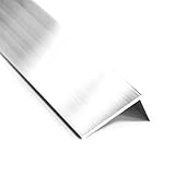 nielsen Aluminium Winkelprofil Natur (Pressblank) 2000x15x10 mm, Stärke: 1 mm, Länge: 200 cm, ungleichschenklig, Made in Germany, Eckschutzprofil, Kantenschutz, Abschlußprofil, Ausgleichswinkel