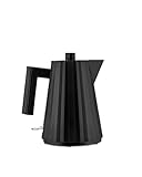 Alessi Plissé MDL06/1 B - Elektrischer Wasserkocher aus Thermoplastischem Harz, Europäischer Stecker 2400W, 100 cl, Schwarz, 3