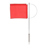 Tomotato Windanzeige Flagge, 140x120mm Edelstahl Marinemast Rote Bootsflagge, Rote Marine Mastflagge für Segelboote, Yachten, Boote