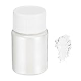 QUARKZMAN 15g/0.5oz Mica Pulver Natürliche Harz Epoxid Pigmentpulver für Gießharz, Autolack, DIY Kunst und Handwerk, Diamant Weiß