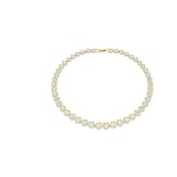 Swarovski Una Angelic Tennis Halskette, Rundschliff, Weiß, Goldlegierungsschicht