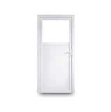 EcoLine Nebentür - Nebeneingangstür - Tür - 2-Fach, 1/3 Glas, 2/3 Füllung, außenöffnend innen weiß/außen: weiß BxH: 800 x 1900 mm DIN Links