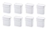 8X Eimer 10,3l rechteckig * 10l * lebensmittelecht stapelbar Kunststoffeimer 10 Liter weiß 10Liter