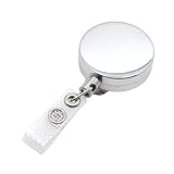 Schmalz® Schlüsselanhänger ausziehbar aus Metall mit Metallschnur Vinyl-Kunststofflasche gewebeverstärkt Vollmetall JoJo Ausweishalter Skipassjojo Schlüsseljojo Yoyo