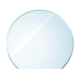 raik Glasplatte Bodenplatte 105 x 120 cm Kamin Funkenschutzplatte Funkenschutz flach mit Facette Kreisabschnitt hochbelastbar bis 700 kg temperaturbeständig bis 300°C