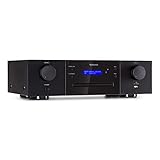 Auna CD-1000 DG, CD-Player HiFi, USB, MP3, Fernbedienung, CD-Player mit LED-Display, CD Receiver Aluminium, schwarz