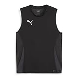 PUMA Unisex Teamgoal Sleeveless Jersey Fußballtrikot, Puma Schwarz-puma, Weiß, Flach, Dunkelgrau, M EU