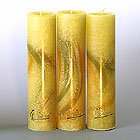 Candela Lotuskerze Aquarell Schilf Töne 28 cm