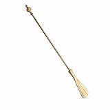 Loberon Schuhlöffel Orveline, Handgefertigt, Elegantes Design, Flurzubehör, Schuhanzieher, Messing, Aluminiumguss, antikmessing