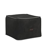 ENGLISH HOME Pouf Hocker, Quadratisch Sitzpouf, Hochwertiger Sitzhocker, Pflegeleichter Sitzpuff, Puff Hocker für Wohnzimmer, Schlafzimmer, Casha, 45x45 cm, Anthrazit