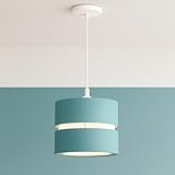 CGC Lighting Lampenschirm mit 2 Ebenen, 26 cm, für Deckenleuchte, Tischlampe, Nachttisch, Schlafzimmer, Lounge, Flur, Küche (Blaugrün/Blau)