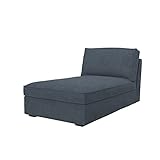 Soferia Überzug Kompatibel Mit Kivik Recamiere Bezug Schonbezug Chaiselongue-Bezug Husse Wasserabweisend Fleckschutz Softi Grau Anthrazit