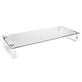LogiLink TV- Monitorerhöhung aus Glas (Dicke: 5mm), max. Belastung 20kg, höhenverstellbar, Länge = 56cm