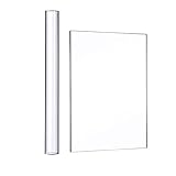 TSKDKIT Acrylglas mit Acryl Ton Roller, Plexiglas Acrylplatten Acryl Rollen für Bildhauerei und Herstellung aus Fimo, Basteln（25 x 15 cm）