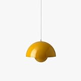 WQCSH Minimalismus Kronleuchter Originalität Einfachheit Blumenknospen Design Moderner Stil Restaurant Nachttischlampe Küche Büro lagern Bar dekorieren E27 Basis Neu Hängender Kronleuchter-Gelb