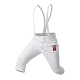 Fechthose, CE-Zertifiziert 350N Fechtausrüstung Schutzkleidung, Folie/Degen/Säbel Fechtanzug - Weiß