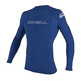 O'Neill Wetsuits Herren Uv Schutz Basic Skins L/S Crew Rash Vest, Pacific, L
