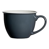 Ritzenhoff & Breker Doppio Jumbotasse, Jumbo Obere, Milchkaffee Obertasse, Ober Tasse, Geschirr, Porzellan, Anthrazit, 350 ml, 430240, 1 Stück