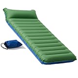 Myxslop Isomatte Camping Selbstaufblasend, Aufblasbare Matratze mit Fußpresse Pumpe