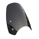 Dart Classic Flyscreen (Black) Motorrad Windschutzscheibe kompatibel mit Royal Enfield Interceptor 650
