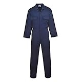 Portwest Euro-Arbeitsoverall aus Polyester-Baumwolle, Größe: M, Farbe: Blau Navy, S999NARM