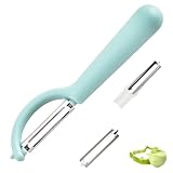 P-Sparschäler für Tupper mit 2 Ersatzklingen,Schäler für Tupperware Ersatzteile,Kartoffelschäler für Spargelschäler,Edelstahl Ersatzklinge für Gemüseschäler,Schälmesser,Orangenschäler,Vegetable Peeler