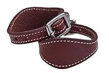 Showman Western-Steigbügel, Leder, doppelt genäht, Burgunderrot