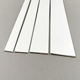 20 mm Flachleiste Abdeckleiste Flachprofil Kunststoffleiste PVC Leiste 6m Fenster