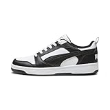 PUMA Rebound V6 Low Unisex Sneaker , Puma White Puma Black Puma White, 43 EU