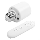 Yuanpgky Intelligenter Bewegungsmelder-Lichtsockel mit Infrarot-Menschenerkennung, einstellbare Helligkeit, Fernbedienung, Lampenfassung, energiesparende E27-Schraubsockel für den Innenbereich ()