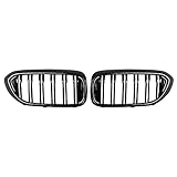 DOCAS Kühlergrill für 5er G30 G31 G38 2017-2019 Nieren Doppelsteg Sport Glanz Schwarz