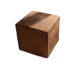 DELIFE Sitzhocker Dado Braun 45x45 cm Vintage Optik Hocker Sitzwürfel