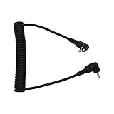 Blitzsynchronisationskabel, 2,5-mm-Stecker auf Stecker, Spiralkabel, Kamera-Federkabel, 1 M Wasserdichtes Kamera-Fernbedienungs-Auslösekabel für DSLR-Kameras der EM-Serie von Olymp